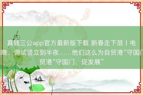 真钱三公app官方最新版下载 新春走下层丨电话从早响到晚、调试竖立到半夜……他们这么为自贸港“守国门、促发展”