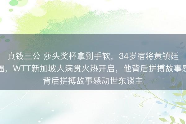真钱三公 莎头奖杯拿到手软,34岁宿将黄镇廷又晒娃秀幸福,WTT新加坡大满贯火热开启,他背后拼搏故事感动世东谈主