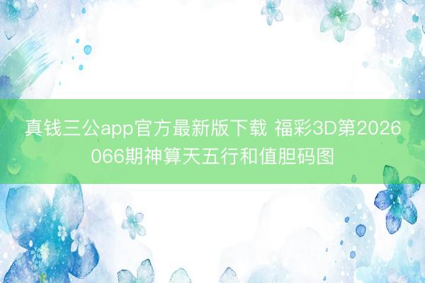 真钱三公app官方最新版下载 福彩3D第2026066期神算天五行和值胆码图
