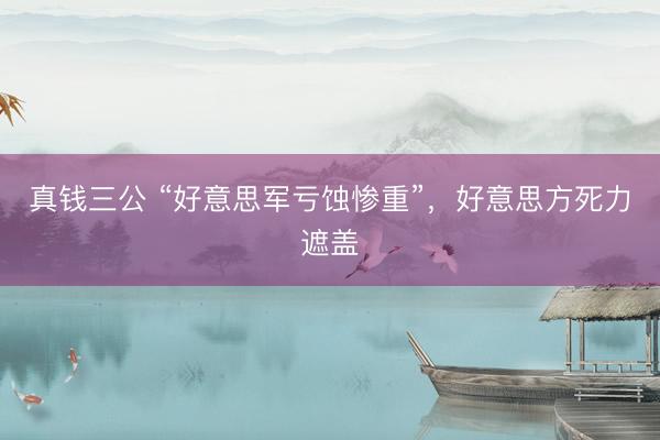 真钱三公 “好意思军亏蚀惨重”，好意思方死力遮盖